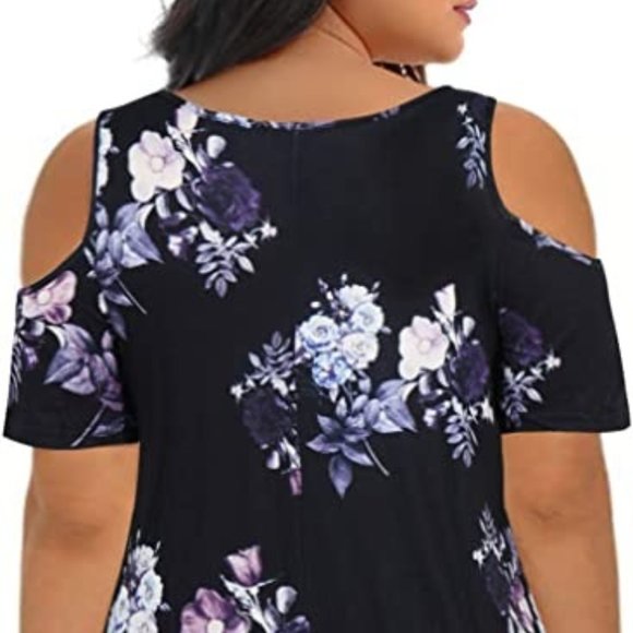 NEMIDOR Cold Shoulder Swing Dress with Pockets π NEW WITH TAGS! - Picture 2 of 9